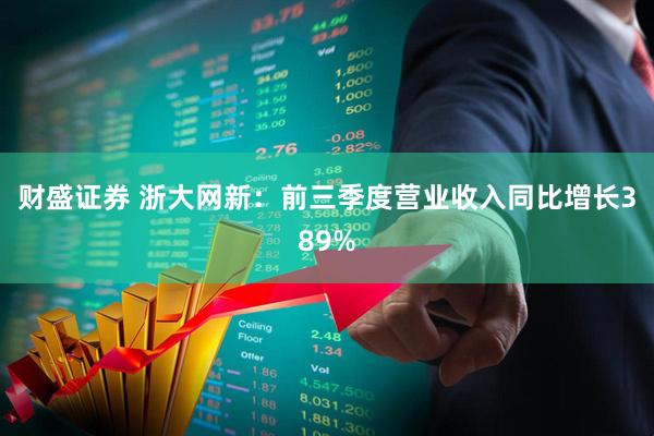财盛证券 浙大网新：前三季度营业收入同比增长389%